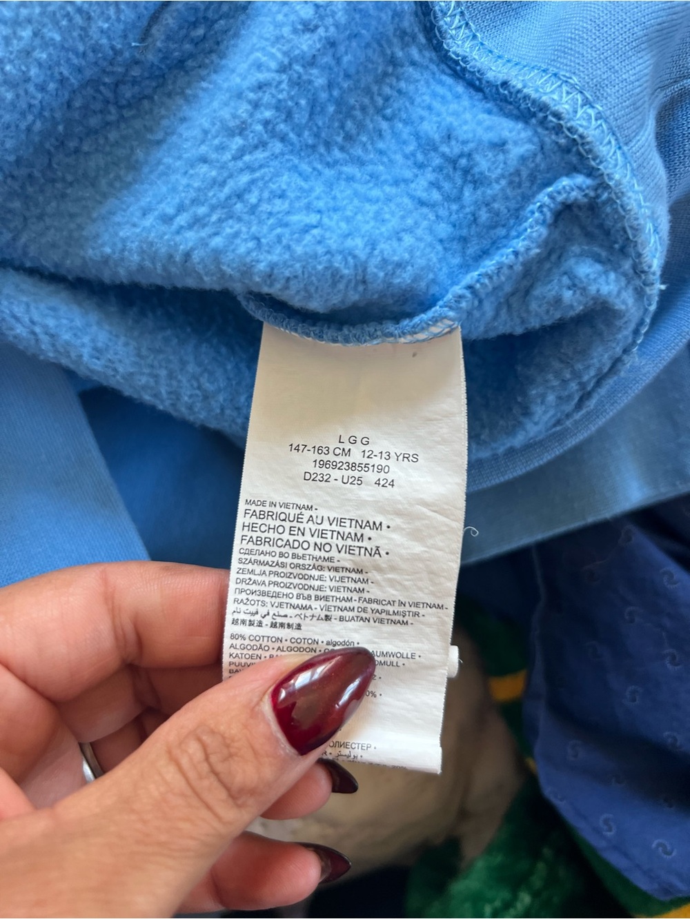 LG Light Blue Pullover Hoodie - Picture 3 of 3